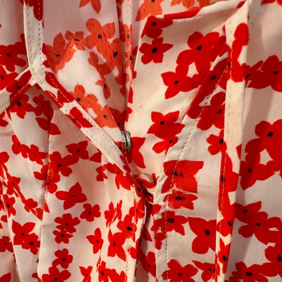 TOPSHOP tie front floral blouse - Picture 7 of 9